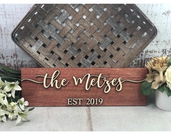 Wood Name Sign | Custom Name | Family Name Sign | Last Name Sign | Wedding Sign | Mr and Mrs Sign | Established Sign | Wedding Gift | Wooden