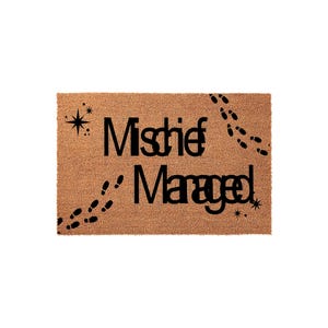 Mischief Managed Doormat, Funny Welcome Mat, Housewarming Gift, Nerd Gift, Outdoor Mat, New Home Front Door Wizard Decor