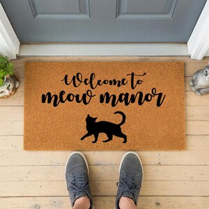 Welcome To Meow Manor Cat Welcome Mat Door Mat 1427