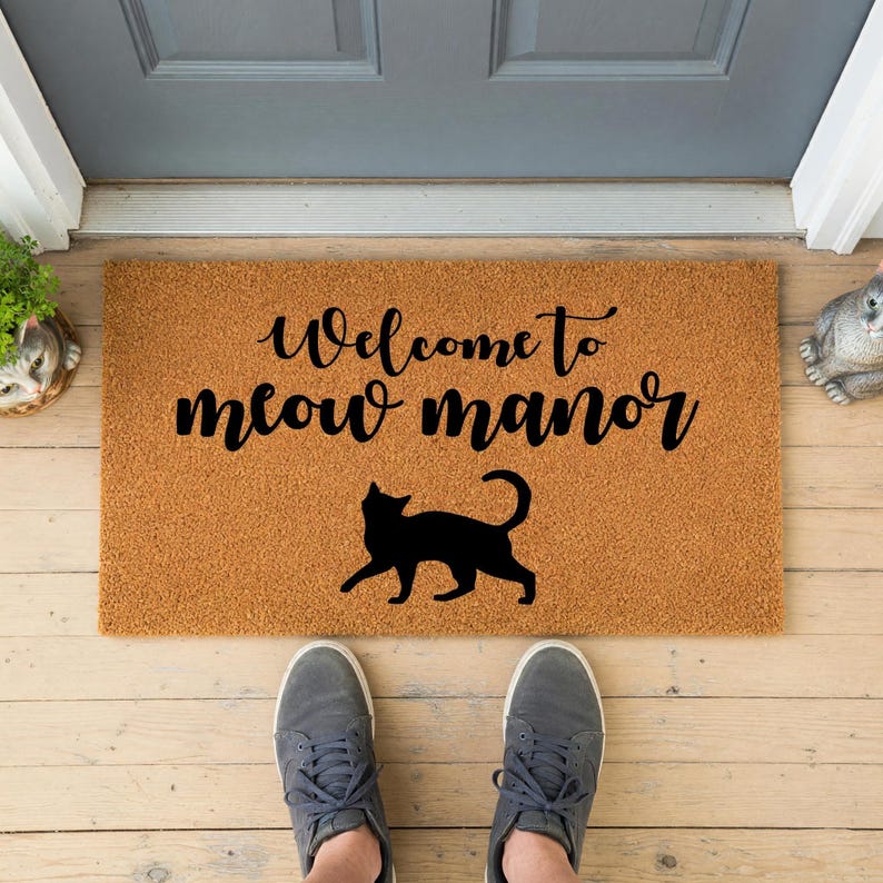Welcome To Meow Manor Cat Welcome Mat Door Mat 1427