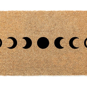 Doormat Moon Phases Door Mat Lunar Phases Space Doormat Welcome Mat Housewarming Gift New Home Closing Gift from Realtor 1725 image 5