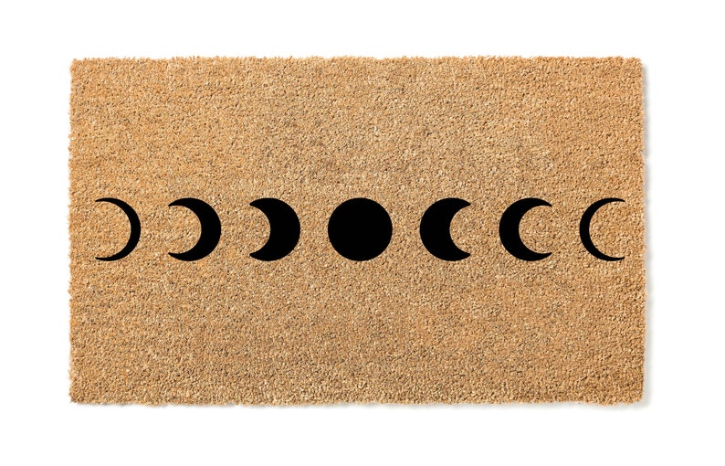 Doormat Moon Phases Door Mat Lunar Phases Space Doormat Welcome Mat Housewarming Gift New Home Closing Gift from Realtor 1725 image 5