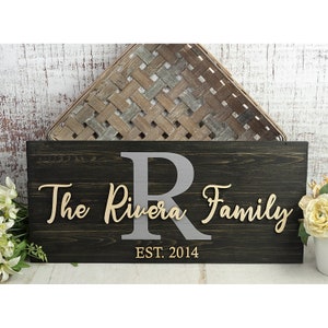 Wedding Gift - Last Name Sign - Monogram Sign - Family Name Sign - Anniversary Gift - Established Sign - Pallet Sign - Wedding Sign