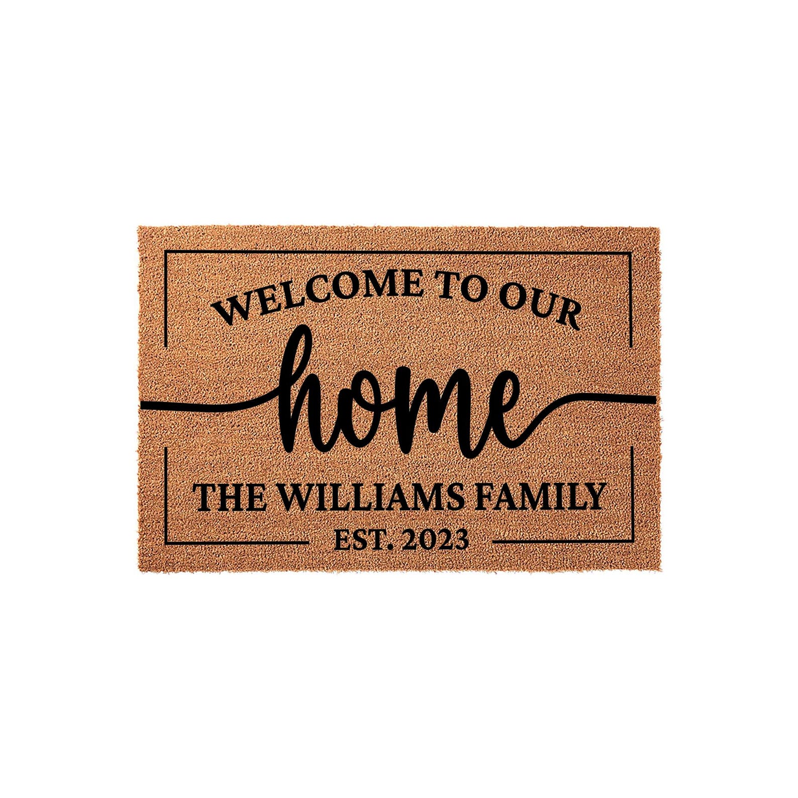 Personalized Entryway Welcome Rug - Large - 24 x36