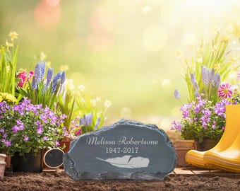 Personalized Memorial Garden Stone, Sympathy Gift, In Loving Memory Grave Marker, Custom Remembrance Plaque, Bereavement Garden Decor