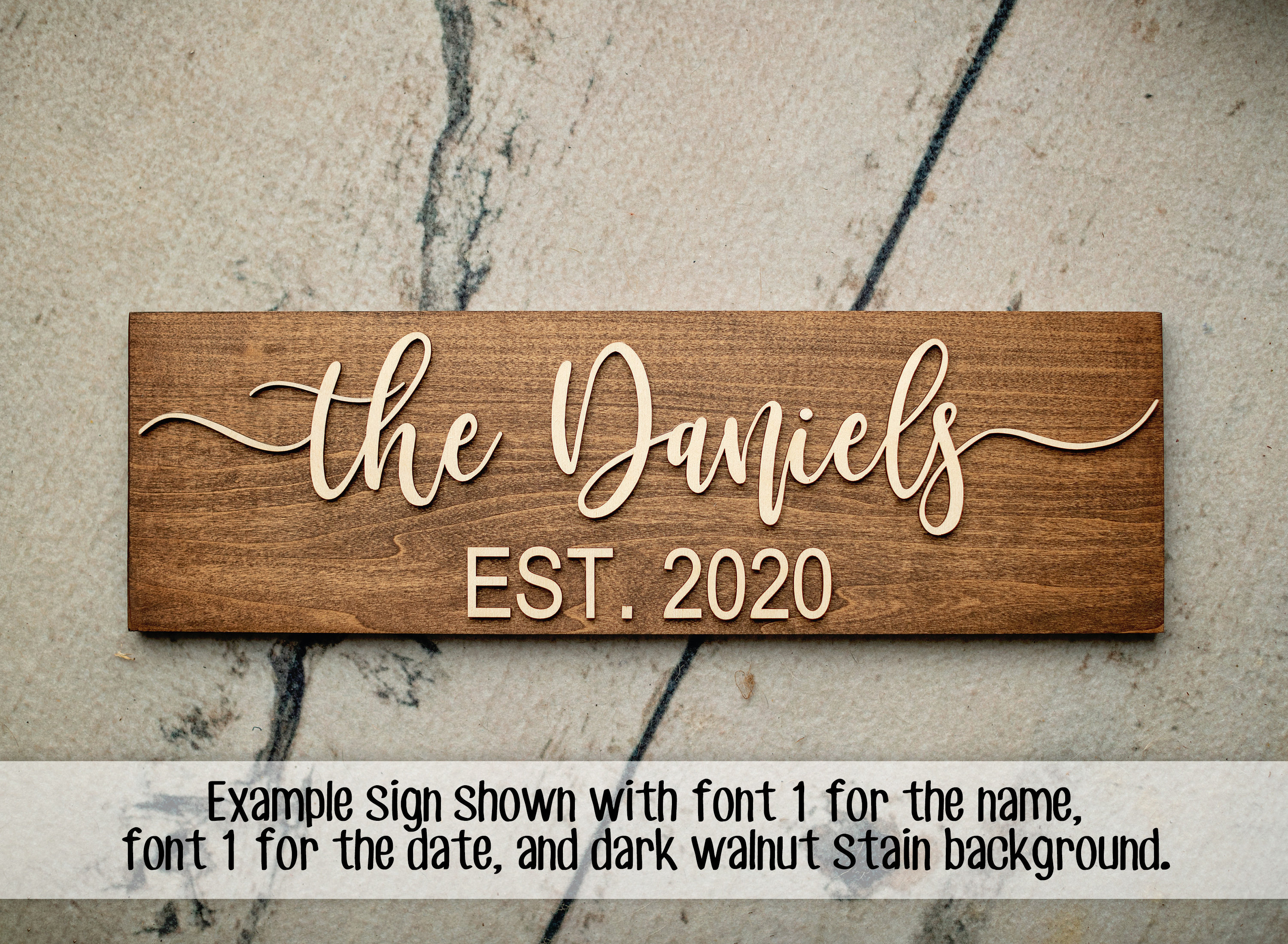 Last Name Sign Family Name Sign Wood Name Sign Custom Etsy