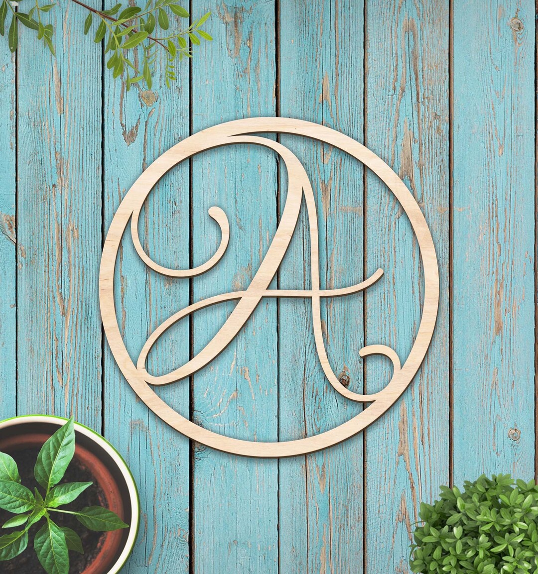 3D Elegant Monogram Letter Cutout Laser Cut Monogram Custom Monogram