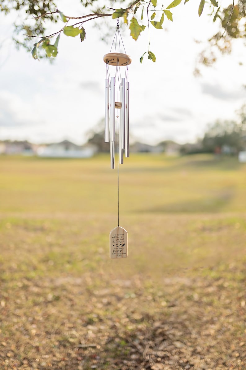 Personalized Wind Chimes Memorial Tribute In Loving Memory Of Wind Chime In Memory Of Remembrance Wind Chime image 5