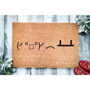 Doormat Table Flip  | Funny ASCII Unicode Meme Doormat | Welcome Mat | Funny Door Mat | Funny Gift Home Doormat Funny Front Door Rug 1538**