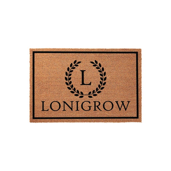 Personalized Last Name Welcome Mat, Coir Doormat for Housewarming, Custom Family Gift