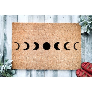 Doormat Moon Phases Door Mat | Lunar Phases | Space Doormat | Welcome Mat | Housewarming Gift | New Home | Closing Gift from Realtor 1725**