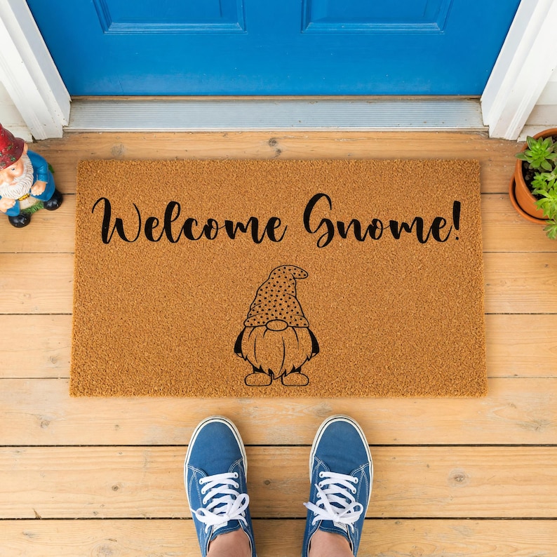 WoodByStu Welcome Gnome Doormat