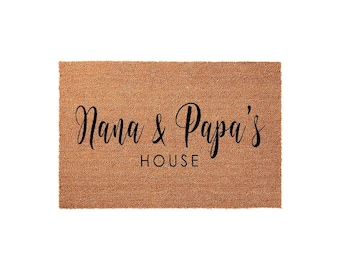 Nana & Papa's House Doormat - Mother's Day Gift - Grandparent Welcome Mat