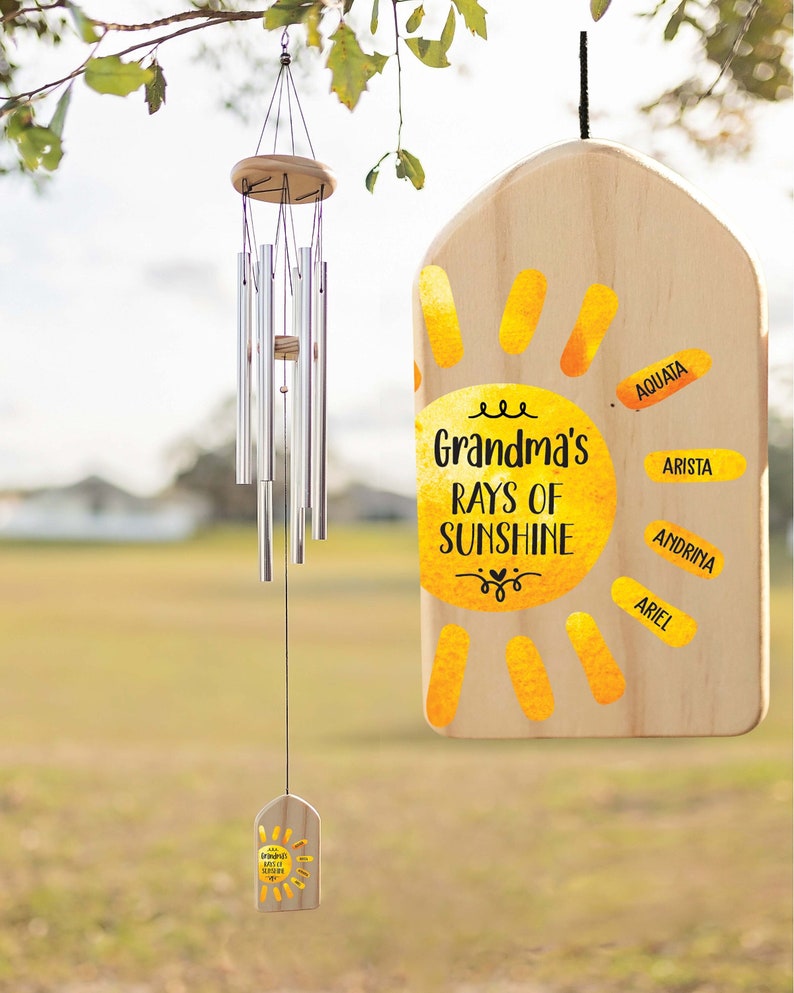 Personalized Gift for Grandma Wind Chimes Grandma Gift Mother's Day Gift for Nana Gift Grandkids Gift for Grandma Mothers Day Gift image 2