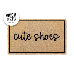 Doormat Cute Shoes  Funny Doormat Housewarming Gift Cute Doormat Closing Gift - Welcome Mat - Front Door Funny Door Mat Gift 1391**