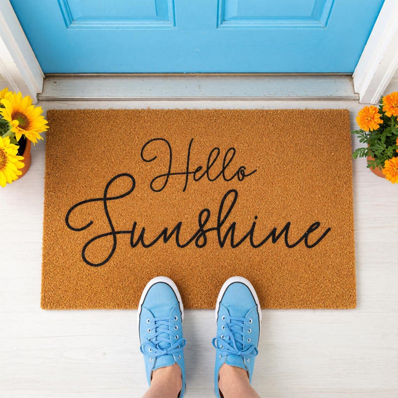 Hello Sunshine Doormat Welcome Mat Closing Gift 1718