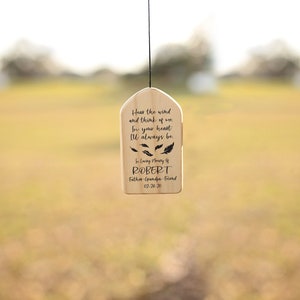 Personalized Wind Chimes Memorial Tribute In Loving Memory Of Wind Chime In Memory Of Remembrance Wind Chime image 6