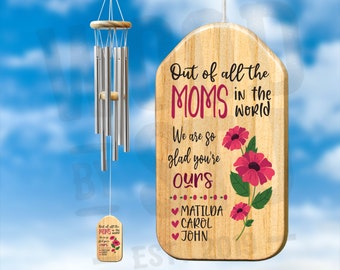 Mother's Day Gift for Mom | Personalized Gift | Mom Gift | Mothers Day Gift | Custom Wind Chime | Gift for Mom from Kids Gift | Family Gift