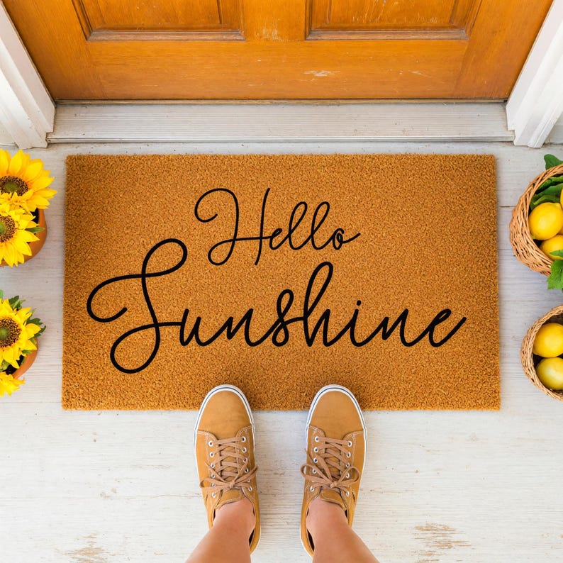 Hello Sunshine Doormat Welcome Mat Closing Gift 1718