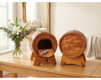 Personalized Memorial Keepsake Box, Custom Wood Barrel Urn, Sympathy Gift, Remembrance Gift, Loss Of Loved One, Bereavement Box