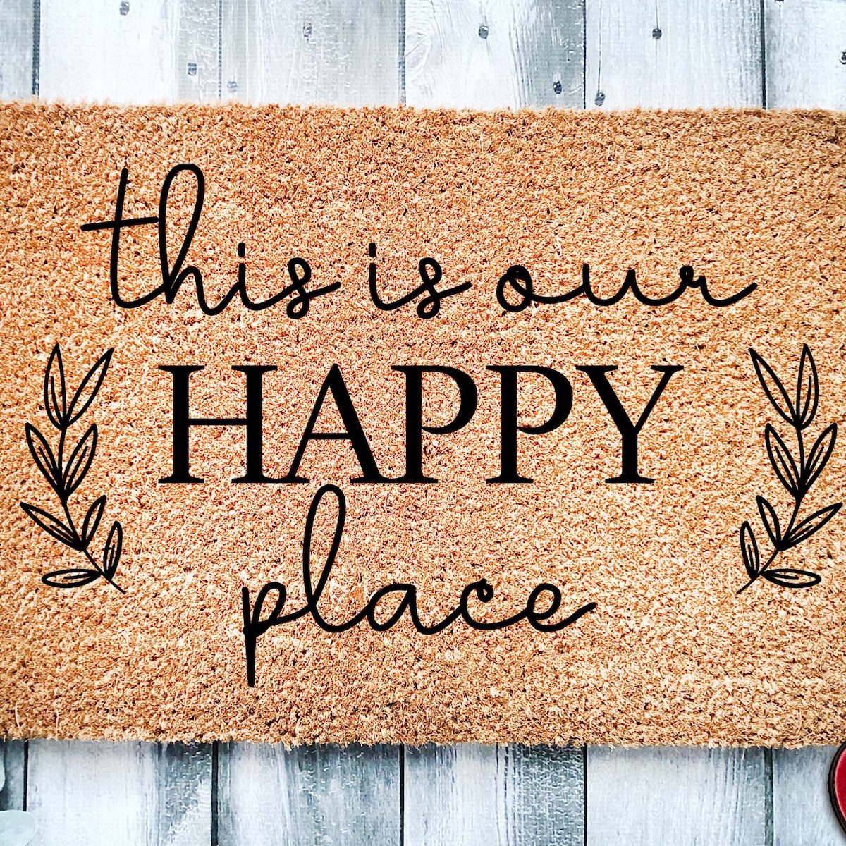 This is Our Happy Place Doormat Cute Housewarming Gift Custom Doormat Closing Gift Welcome Doormat Front Door Home Door Mat - Etsy