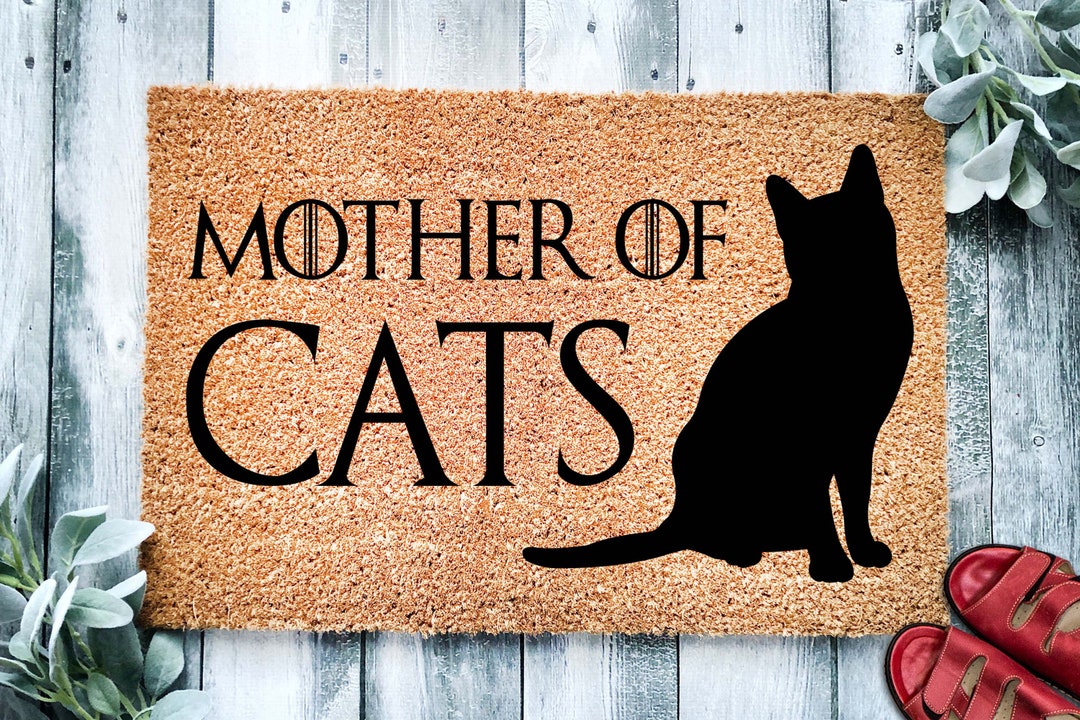 Doormat Mother of Cats Geeky Cat Doormat Mat Cat Mom Funny Door