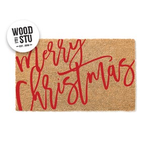 Doormat Merry Christmas  - Christmas Doormat - Winter Decoration - Welcome Mat - Holiday Doormat - Winter Decor - Christmas Gift 2060**