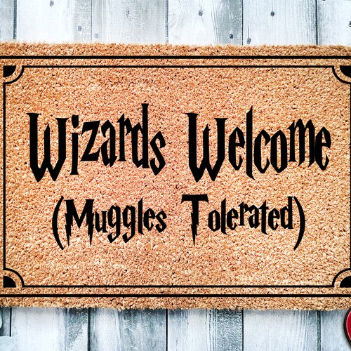 Alohomora Geek Chic Doormat Magical Fantasy Nerdy Etsy