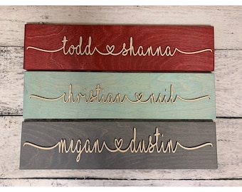 Personalized Couple Name Sign, Wedding Gift, Anniversary Gift, Custom Name Sign, Personalized Custom Wall Art, Couple