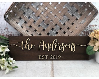 Personalized Gift | Wedding Gift | Family Name Sign | Bridal Shower Gift | Wedding Sign | Housewarming Gift | Engagement Gift | Family Name