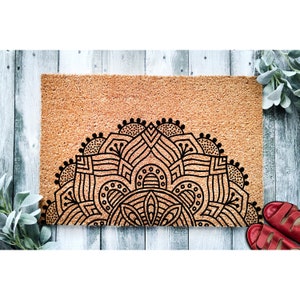 Doormat Mandala Pattern Door Mat | Boho Bohemian Zen Cute Doormat | Motif Welcome Mat | Housewarming Gift | New Home | Closing Gift 1632**