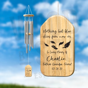 Personalized Wind Chimes Memorial Tribute In Loving Memory Of Wind Chime In Memory Of Remembrance Wind Chime image 3