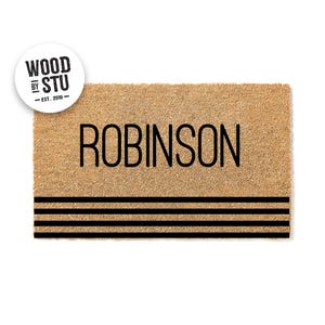 Custom Doormat Personalized Gift Last Name - Wedding Gift Personalized Doormat - Closing Gift - Welcome Mat - Front Door Mat - Rug 1782