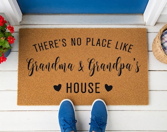 Grandma and Grandpa Personalization Doormat - Heartfelt Grandparents Entry Decor