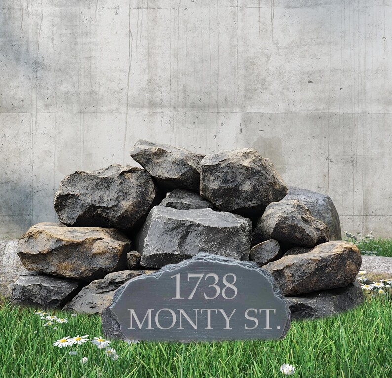 Custom Address Stone, Housewarming Gift, Personalized Stone, Address ...