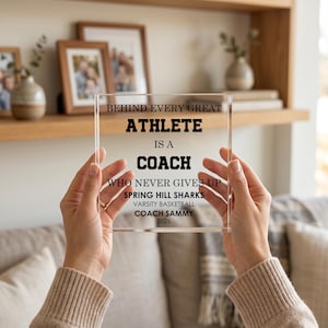 Personalized Coach Appreciation Gift | Custom Sports Coach Plaque | Coach Thank You Gift | Team Appreciation Award End of Season Coach Gift