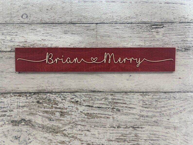 Personalized Couple Name Sign, Wedding Gift, Anniversary Gift, Custom Name Sign, Personalized Engagement Couple, Custom Wall Art image 9