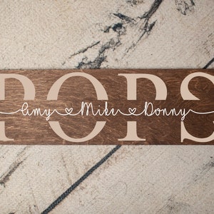 Pop Daddy Signs Pops Fathers Day Gift - Pops Sign - Gift for Pops - Rustic Sign for ...