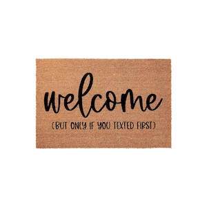Funny Welcome Mat, Coir Doormat for Housewarming New Home Gift