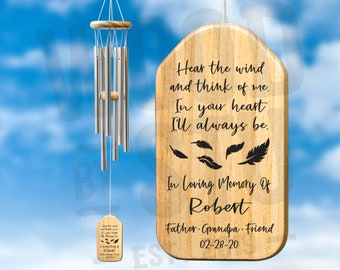 Memorial Wind Chime for Grandpa, In Loving Memory Sympathy Gift Loss of Father and Friend