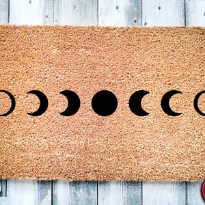 Doormat Moon Phases Door Mat Lunar Phases Space Doormat Welcome Mat Housewarming Gift New Home Closing Gift from Realtor 1725 image 4