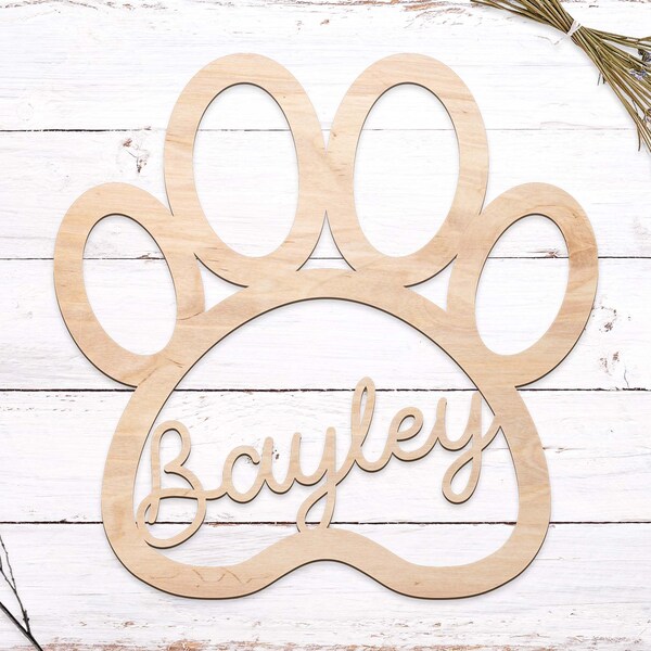Paws Lettering 3d Sign Paw Print Sign - Etsy