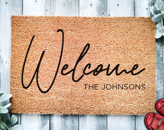 Custom Doormat Lakehouse Doormat Personalized Doormat Etsy
