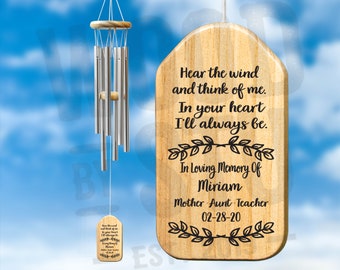 Personalized Wind Chimes | Memorial Tribute | In Loving Memory Of | Wind Chime | In Memory Of | Remembrance Wind Chine