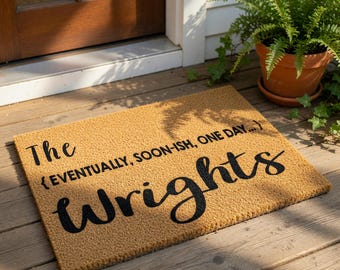 Custom Family Name Doormat, Funny Personalized Doormat, Welcome Mat, Housewarming Gift, New Home Gift, Wedding Present, Door Mat