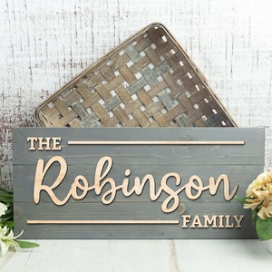 Family Last Name Sign Wedding Gift Personalized Sign - Etsy