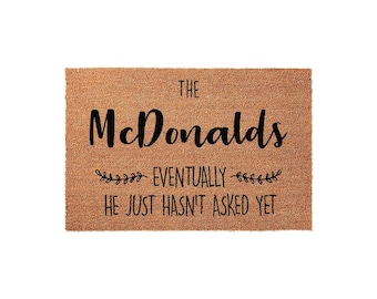 Personalized Funny Doormat, Custom Coir Welcome Mat, Housewarming Gift For The McDonalds, Front Door Mat, Funny Door Decor