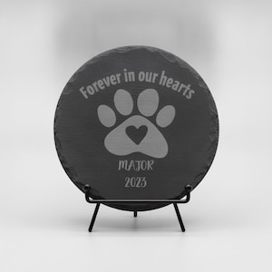 Pet Memorial Stone, Pet Loss Gift, Custom Memorial, Dog Cat Heart Slate Plaque, Sympathy Gift, Keepsake image 13