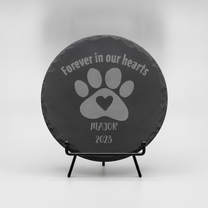 Pet Memorial Stone, Pet Loss Gift, Custom Memorial, Dog Cat Heart Slate Plaque, Sympathy Gift, Keepsake image 13