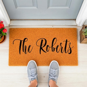 Personalized Name Doormat - Housewarming Gift - Family Welcome Mat